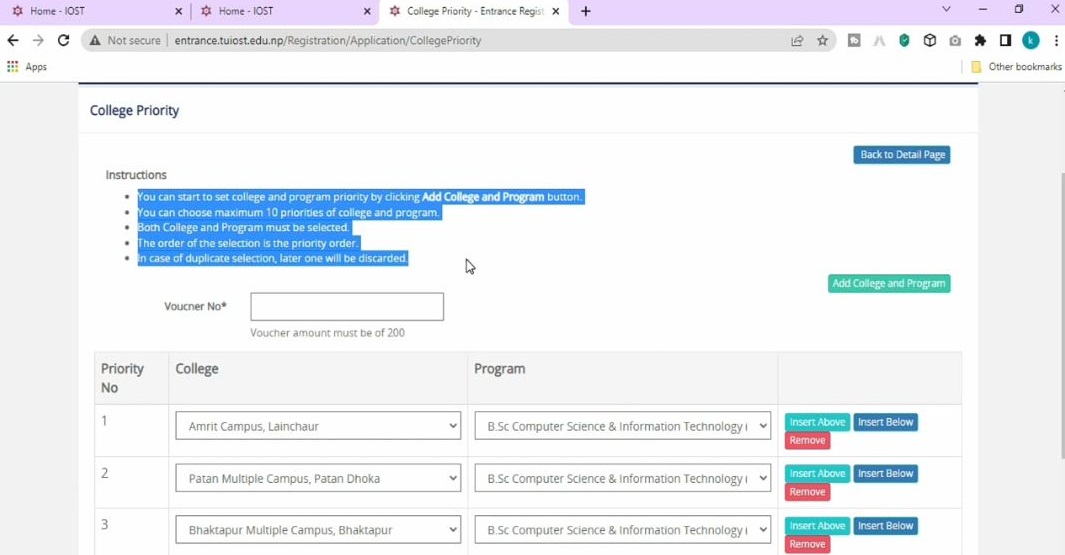 how to fill bit priority form 2079 ?