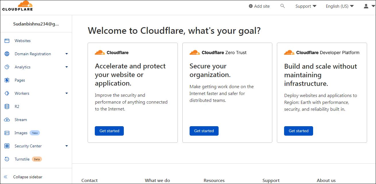 cloudflare login