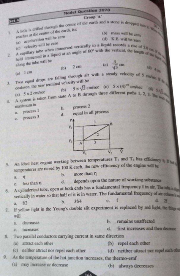 NEB Grade 12 physics question papers 2079