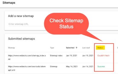 sitemap couldn't fetch https error