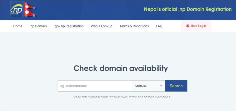 .com.np domain register